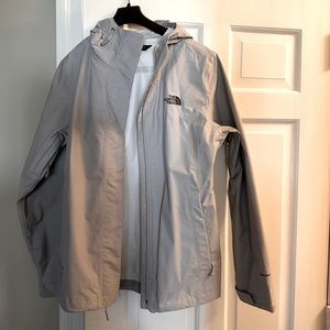 Grey North Face rain jacket. Size M